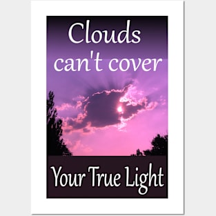 your light among the clouds Posters and Art